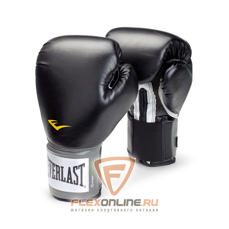 Боксерские перчатки Перчатки боксерские тренировочные Pro Style 12 унций чёрные от Everlast