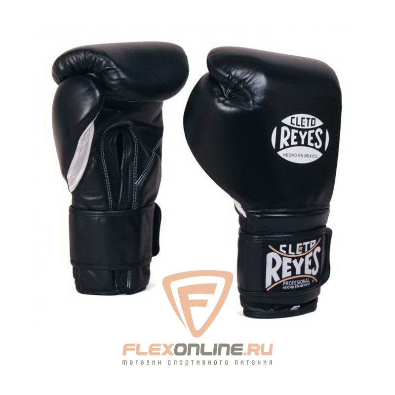 Боксерские перчатки Перчатки боксерские на липучке 10 унций чёрные от Cleto Reyes