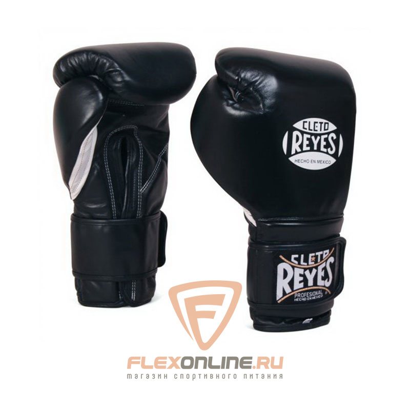 Боксерские перчатки Перчатки боксерские на липучке 12 унций чёрные от Cleto Reyes