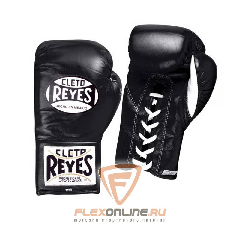 Боксерские перчатки Перчатки боксерские на шнурках 10 унций чёрные от Cleto Reyes