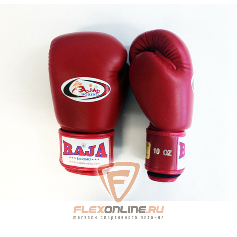 Боксерские перчатки Перчатки боксерские тренировочные на липучке 6 унций красные от Raja