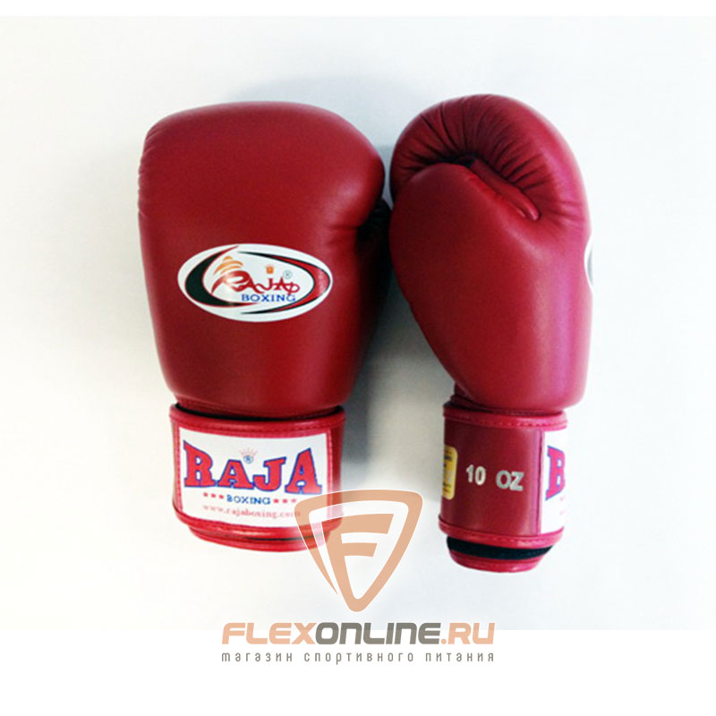 Боксерские перчатки Перчатки боксерские тренировочные на липучке 16 унций красные от Raja