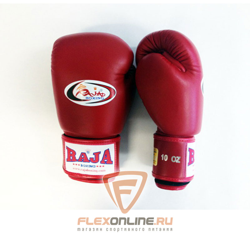 Боксерские перчатки Перчатки боксерские тренировочные на липучке 18 унций красные от Raja