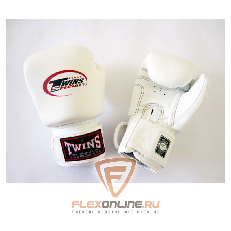 Боксерские перчатки Перчатки боксерские тренировочные 10 унций белые от Twins