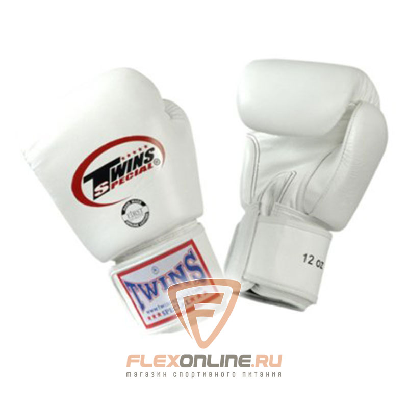 Боксерские перчатки Перчатки боксерские тренировочные 12 унций белые от Twins