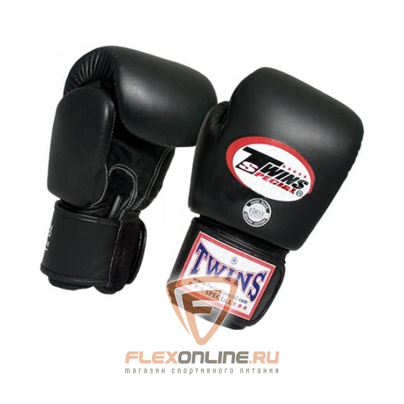 Боксерские перчатки Перчатки боксерские тренировочные 6 унций чёрные от Twins