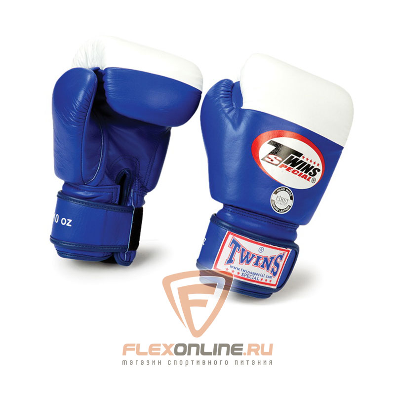 Боксерские перчатки Перчатки боксерские соревновательные 12 унций синие от Twins