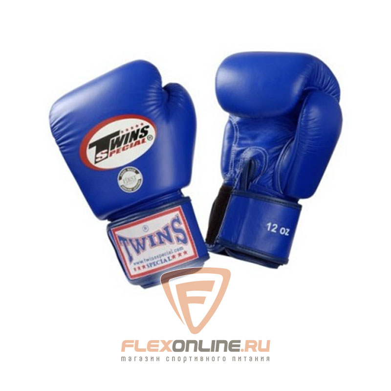 Боксерские перчатки Перчатки боксерские тренировочные 8 унций синие от Twins