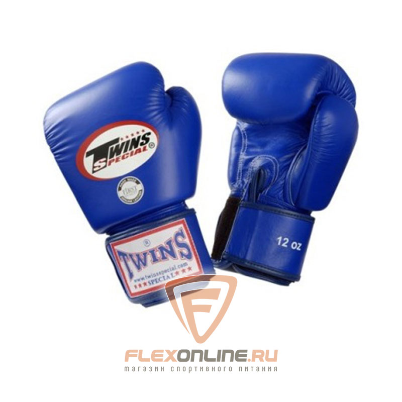 Боксерские перчатки Перчатки боксерские тренировочные 12 унций синие от Twins