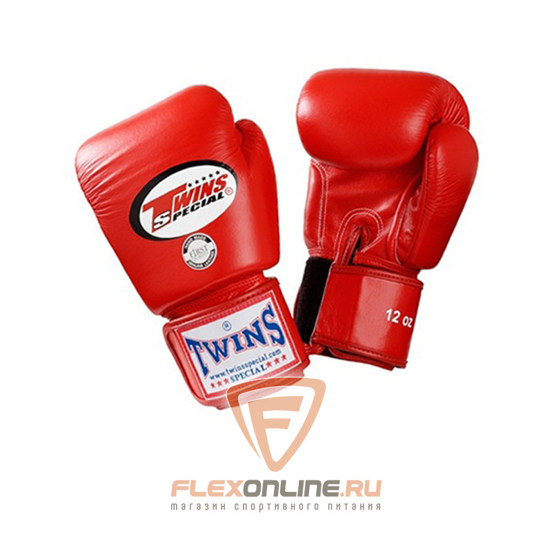 Боксерские перчатки Перчатки боксерские тренировочные 16 унций красные от Twins