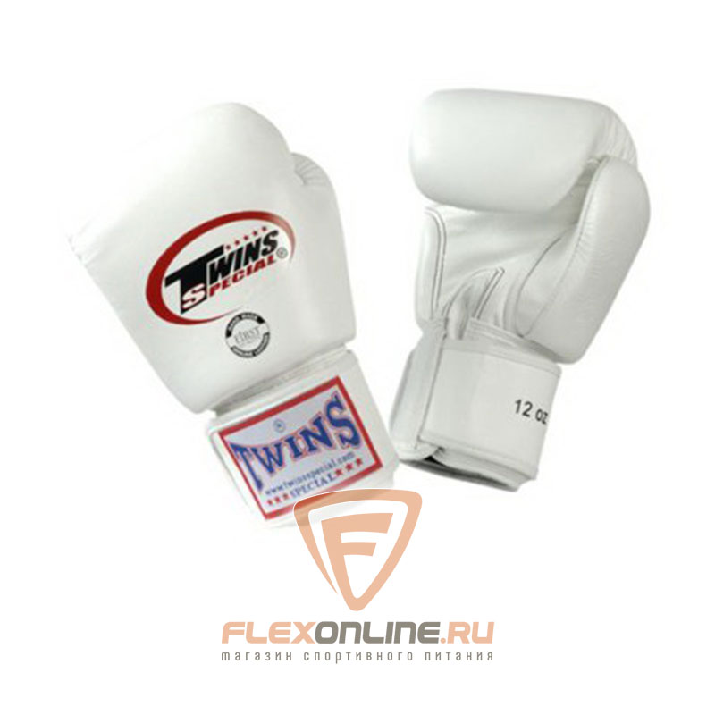 Боксерские перчатки Перчатки боксерские тренировочные 18 унций белые от Twins
