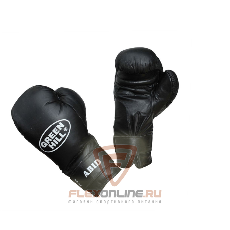 Боксерские перчатки Перчатки боксерские ABID 8 унций чёрные от Green Hill