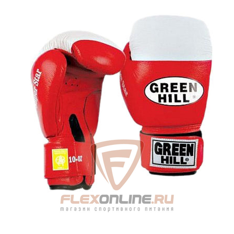 Боксерские перчатки Перчатки боксерские SUPER STAR 12 унций красные от Green Hill