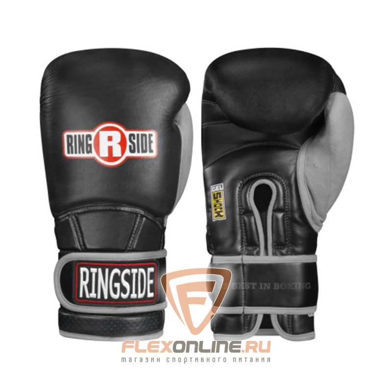 Боксерские перчатки Боксерские перчатки тренировочные 16 унций чёрно-серые от Ringside