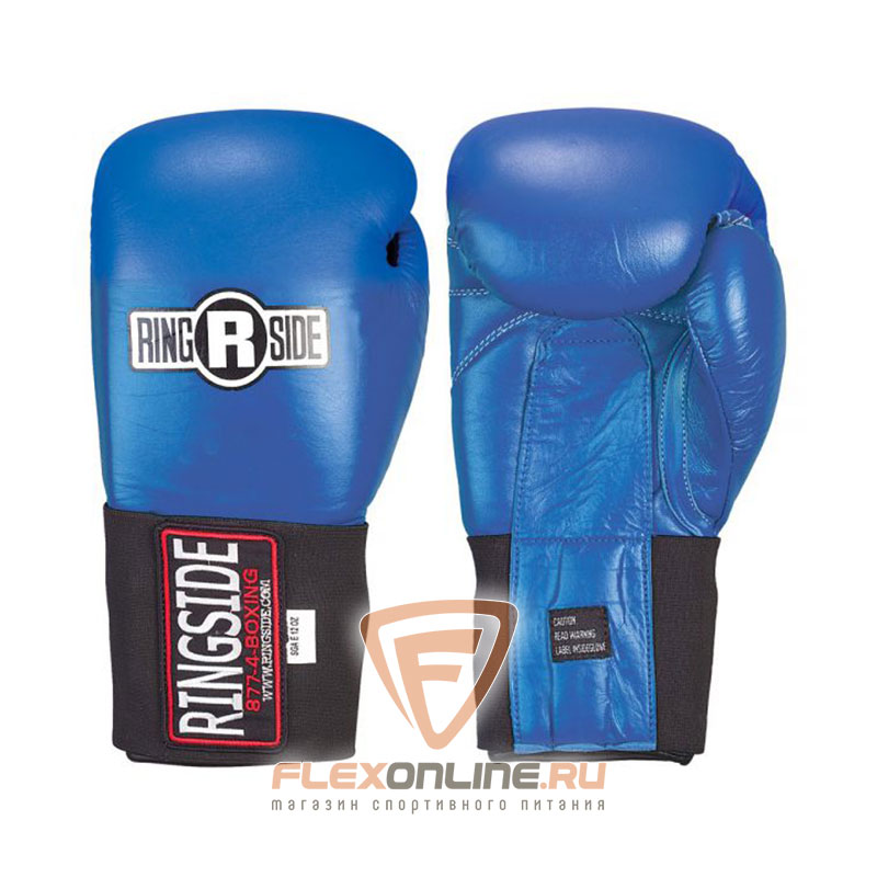 Боксерские перчатки Перчатки боксёрские соревновательные на липучке 12 унций синие от Ringside