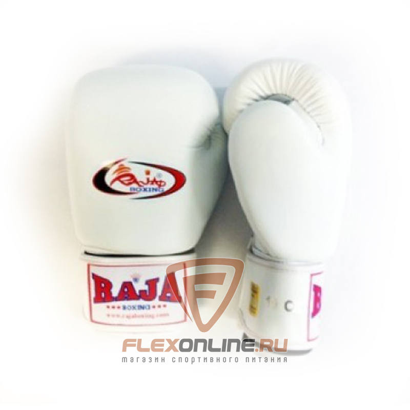 Боксерские перчатки Перчатки боксерские тренировочные на липучке 16 унций белые от Raja
