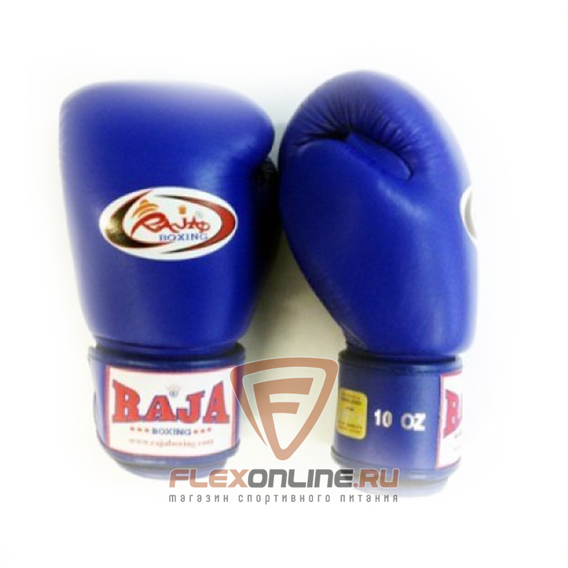 Боксерские перчатки Перчатки боксерские тренировочные на липучке 8 унций синие от Raja