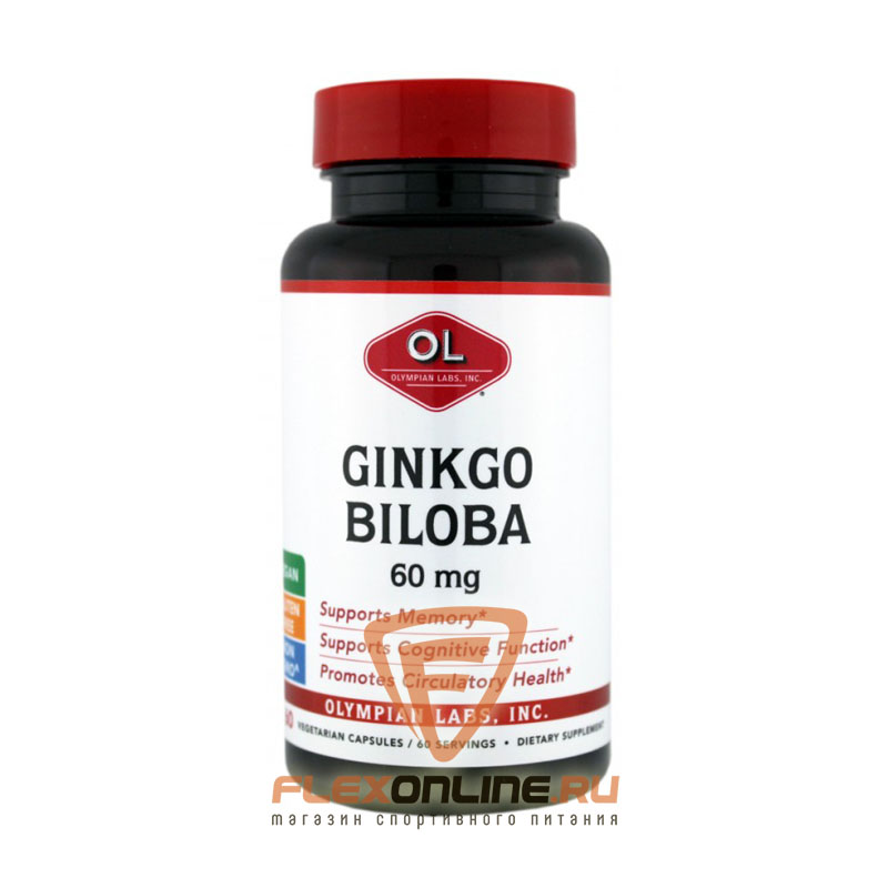Прочие продукты Ginkgo Biloba 60 mg от Olympian Labs