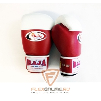 Боксерские перчатки Перчатки боксерские соревновательные на липучке 8 унций красно-белые от Raja