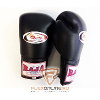 Боксерские перчатки Перчатки боксерские соревновательные на шнурках 8 унций чёрные от Raja