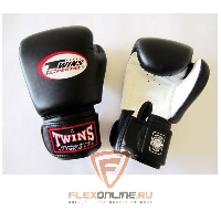 Боксерские перчатки Перчатки боксерские тренировочные 6 унций бело-чёрные от Twins