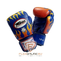 Боксерские перчатки Перчатки боксерские тренировочные на липучке 14 унций синие от Twins