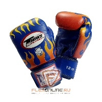 Боксерские перчатки Перчатки боксерские тренировочные на липучке 16 унций синие от Twins
