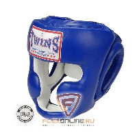 Шлемы Боксерский шлем тренировочный с креплением на резинке M синий от Twins