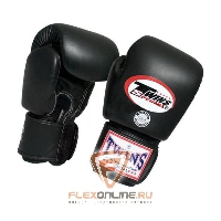Боксерские перчатки Перчатки боксерские тренировочные 16 унций чёрные от Twins