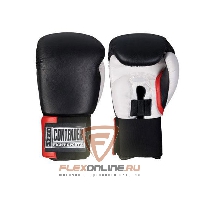 Боксерские перчатки Перчатки боксерские тренировочные на липучке 14 унций чёрно-белые от Contender