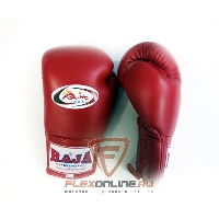 Боксерские перчатки Перчатки боксерские соревновательные на шнурках 8 унций красные от Raja