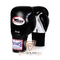 Боксерские перчатки Перчатки боксерские тренировочные 16 унций бело-чёрные от Twins